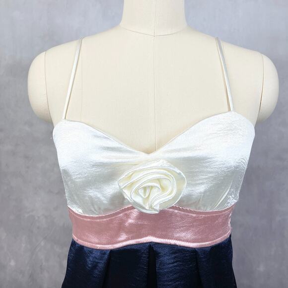 City Triangles Womens Babydoll Dress Size 9 Colorblock Retro Cocktail Party HOCO - Picture 2 of 10